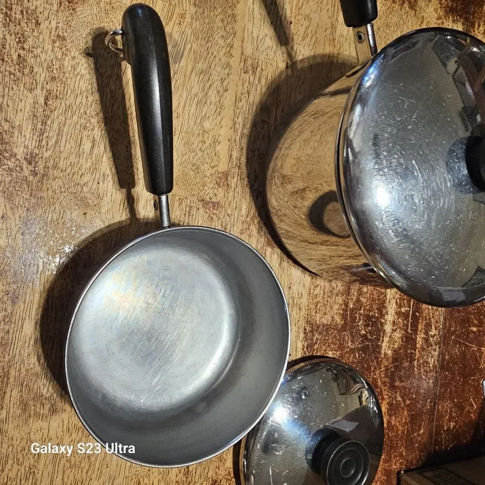 Vintage! 1801 Revere Ware 1 Qt Saucepan Pot w/Lid Copper Bottom